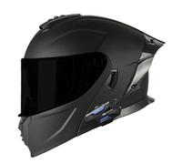 Motorcycle Modular Bluetooth Helmet Full Face Integrated Motorbike Flip Up Helmet With Anti-Fog Double Visor front Motocross Helmets DOTECE Approved For Adult Men and Women 4,XL=61~62cm