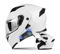 Motorcycle Modular Bluetooth Helmet Full Face Integrated Motorbike Helmet With Anti-Fog Double Visor Modular Flip up front Motorcycle Helmet ECE Approved For Adult Men and Women