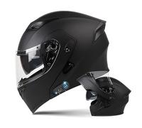Motorcycle Modular Bluetooth Helmet Full Face Integrated Motorbike Helmet With Anti-Fog Double Visor Modular Flip up front Motorcycle Helmet ECE Approved For Adult Men and Women