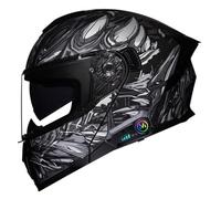 Motorcycle Modular Flip Up Bluetooth Helmet Full Face Integrated Motorbike Helmet With Double Visor Modular front Motorcycle Helmet ECE/DOT Approved For Adult Men and Women 21,XXL=63~64cm