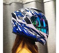 Motorcycle Modular Full Face Helmet ECE Approved -Motorbike Moped Street Bike Racing Flip-Up Helmet with Sun Visor for Adult,Youth Men and Women B,L=(58-59CM)