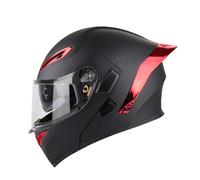 Motorcycle Modular Helmet Flip Up Modular Motorbike Helmet with Removable Liner and Double Visor Suitable for Commuting and Outdoor Riding C,XL=(61-62CM)