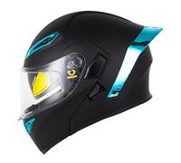 Motorcycle Modular Helmet Flip Up Modular Motorbike Helmet with Removable Liner and Double Visor Suitable for Commuting and Outdoor Riding I,M=(57-58CM)