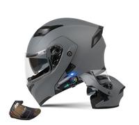Motorcycle Modular Helmet with Bluetooth Full Face Flip Up Motorbike Helmet with Anti-Fog Dual Visor ECE Approved Crash Helmets Built-in Dual Speaker Microphone for Adult Men Women