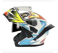 Motorcycle Modular Motorbike Helmets ECE Certification Flip Up Front Motorcycle with Double Sun Visor for Motorcycles and Scooters Fashion Helmet D,59-60 L