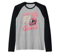 Motorcycle Mom Like A Normal Mom But Cooler Raglan Baseball Tee