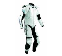 Motorcycle Motorbike Full Body one pc Perforated Leather Race Suit 1 PC White