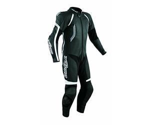 Motorcycle Motorbike Full Body one pc Perforated Leather Race Suit Black 56