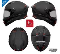 MOTORCYCLE MOTORBIKE MT STINGER 2 A1 MATT BLACK ECE22.06 FULL FACE CRASH HELMTS