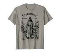 Motorcycle Motorbike Patron Saint Columbanus Motorcyclist T-Shirt