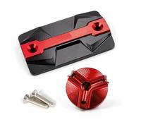 Motorcycle Motorcycle Engine Oil Filler Cap Front Brake Fluid Reservoir Cover For Suzuki GSR 750 400 600 GSR750 GSR400 GSR600(C-red)