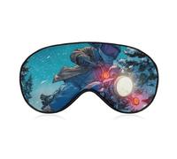 Motorcycle Motorcyclist Riding in Snowy Blackout Sleep Mask for Side Sleeper Soft Covers for Travel Essentials Nap