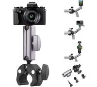 Motorcycle Mount for GoPro, Bicycle Mount Aluminium Action Camera Mount with Dual 360° Rotating Ball Head, Bike Handlebar Mount for Insta-360 X3 Go 3 Hero 13 12 11 10