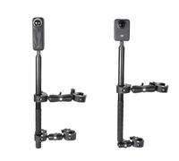 Motorcycle Mount kit for Insta360 One X5 X4 X3 X2 RS DJI OSMO 360 GoPro MAX- Double Clamps Handlebar Holder with 155cm Selfie Stick for Motorcycle and Bicycle Riding Records