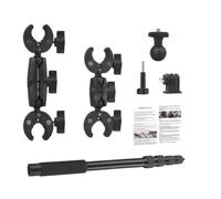 Motorcycle Mount Kit for Insta360 X5 for x4 360° Rotation Motorcycle | 360° ball head rotation, locks any angle, fits for insta360 X5/ for x4, aluminum alloy build, black finish