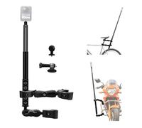 Motorcycle Mount Kit with 47" Selfie Stick compatible for Insta360 X6-X | Motorcycle Super clamp with 47" invisible selfie stick，Bike Adjustable Handlebar Mount for UTV cycling riding video recording