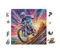 Motorcycle Mountain 100 Piece Premium Jigsaw Puzzle For Men Educational Decompression Adults Anxiety Memory Care Mothers Valentines Creativity Gift Giving 28x28cm