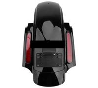 Motorcycle Mudguard Extender Motorcycle Rear Mudguard System Extension Fascia Set with Run Turn Brake Light For Touring Glide Road