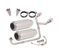 Motorcycle Muffler Exhaust Pipe Fit For Honda MSX125 MSX 125 SF125 Motorcycle Exhaust Full System Modify Double Hole Muffler 51mm exhaust pipe(Type D)