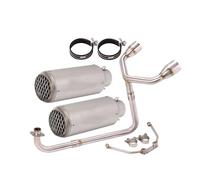 Motorcycle Muffler Exhaust Pipe Fit For Honda MSX125 MSX 125 SF125 Motorcycle Exhaust Full System Modify Double Hole Muffler 51mm exhaust pipe(Type H)