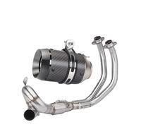 Motorcycle Muffler Exhaust Pipe Full System Slip On For Yamaha MT07 Mt-07 2014-2023 Accessories Modified Replacement Adapter(TYPE-E)