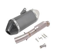Motorcycle Muffler Exhaust Pipe Motorcycle Exhaust Muffler Mid Link Pipe Modify Slip On Fit For Duke 790 890 ADV Adventure R exhaust pipe(D-No Laser)