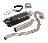 Motorcycle Muffler For Yamaha For XG250 For Tricker All Years Pipe Motorcycle Exhaust Full System Tips Front Mid Link Slip On 51mm Mufflers Escape(7)