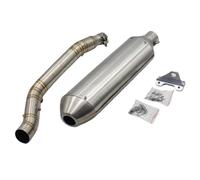 Motorcycle Muffler Pipe Exhaust Pipe Slip On Motorcycle Accessories Middle Link Tube 51mm Muffler Escape Moto for DRZ400 DR- DRZ 400 DR(Type A)