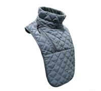 Motorcycle Neck Warmer Windproof Balaclava with Zip Adjustable Fit for Skiing Cycling Winter Outdoor Sports 40x36cm(Dark gray)