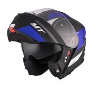 MT GENESIS FLIP FRONT DUAL VISOR MODULAR MOTORCYCLE HELMET CAVE MATT BLACK BLUE