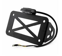 Motorcycle Number Plate Bracket For 0.75"axle Side Mount Motorcycle Registration License Plate Holder Bracket LED Rear Light