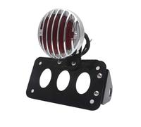 Motorcycle Number Plate Bracket For Sportsters For Bobber For Chopper Rear Stop Light Side Mount Silver Tail W/License Number Plate Bracket(1 Set)