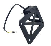 Motorcycle Number Plate Bracket Universal Side Mount Motorcycle Registration License Plate Holder Bracket With LED Rear Light