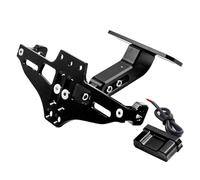Motorcycle Number Plate For CFMOTO For CF MOTO For 450MT For 450 MT 2024-2026 For 450mt LED Light Turn Signal Bracket License Plate Holder Number Frame(Black)