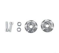 Motorcycle Number Plate Screws 6mm Aluminium Alloy Bolt Covers - Anodized Anti Rust Fixing Kit for Bike Registration Plates - 2PCS Blue(silver)