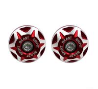 Motorcycle Number Plate Screws 6MM Aluminium Alloy Bolt Covers - Anodized Anti Rust Fixings for Bikes & for scooters Red(red)