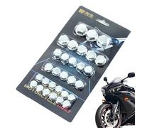 Motorcycle Nut Cover - 5 Colors Decorative Screw Cover, 30PCS/Set Bolt Nut Covers | Rustproof Engine Nut Bolt Cover, Protective Motorcycle Accessories, Cover for Bicycles, Prevents Rust and Damage