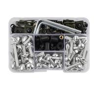 Motorcycle Nuts and Bolts Compatible With Aprilia For Tuono For 1000R For Factory 2004 2005 2006 2007 2008 2009 2010 190pcs Bodywork Screws Fairing Bolts Kit(Silver)