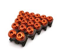 Motorcycle Nuts and Bolts Compatible With Buell For 1125CR For 1125R For M2 For Cyclone For Ulysses For XB12X For X1 For XB12 Motorcycle Fairing Body Bolt Screw Bolts Nuts(Orange)
