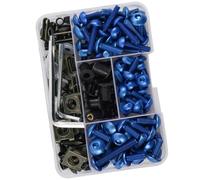 Motorcycle Nuts and Bolts Compatible With For Ninja For 650R For EX650A 2006 2007 Motorcycle Bodywork Screws Fairing Bolts Kit Accessory 190pcs(Blue)