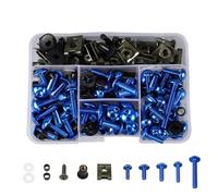 Motorcycle Nuts and Bolts Compatible With For Ninja For EX500A 1987 1988 1989 1990 1991 1992 1993 177pcs Bodywork Screws Nuts Fairing Bolt Kit(Blue)