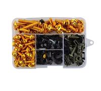 Motorcycle Nuts and Bolts Compatible With For XTZ 700 For Tracer 9 9gt 900 GT Motorcycle Fairing M5 M6 Aluminum Bolts Screws Kit Nut Clips Motorcycle Screws 195Pcs(Yellow)