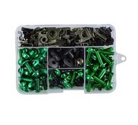Motorcycle Nuts and Bolts Compatible With For XTZ 700 For Tracer 9 9gt 900 GT Motorcycle Fairing M5 M6 Aluminum Bolts Screws Kit Nut Clips Motorcycle Screws 195Pcs(Green)