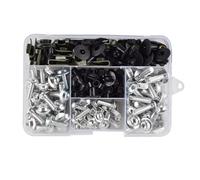 Motorcycle Nuts and Bolts Compatible With For XTZ 700 For Tracer 9 9gt 900 GT Motorcycle Fairing M5 M6 Aluminum Bolts Screws Kit Nut Clips Motorcycle Screws 195Pcs(Silver)