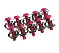Motorcycle Nuts and Bolts Compatible With For Zx10r 2008 2010 Universal Motorcycle Fairing Body Bolts Fastener Clips Motorcycle Fairing Bolts 6mm Screw 10pcs(Red)
