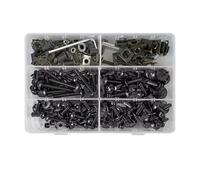 Motorcycle Nuts and Bolts Compatible With Triumph For Daytona 675 2006-2016 Motorcycle M5 M6 Screws Motorcycle Washers Complete Fairing Bolt Kit Screws Fasteners 253pcs(Black)