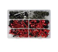Motorcycle Nuts and Bolts Compatible With Triumph For Daytona 675 2006-2016 Motorcycle M5 M6 Screws Motorcycle Washers Complete Fairing Bolt Kit Screws Fasteners 253pcs(Red)