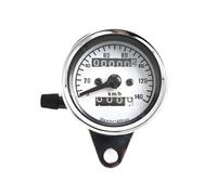 Motorcycle Odometer 12V Universal Retro Instrument Motorcycle Digital Tachometer Dual Odometer LED Indicator Instrument 0-140km/h