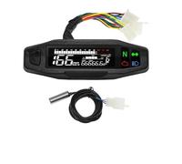 Motorcycle Odometer Digital Universal Motorcycle Meter Tachometer Odometer Display AD Digital Dashboard 12000 RPM Turn Signal Light LED