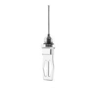 Motorcycle oil dipstick accessory made from wear resistant aluminum alloy for quick and accurate engine oil level readings during maintenance (Silver)